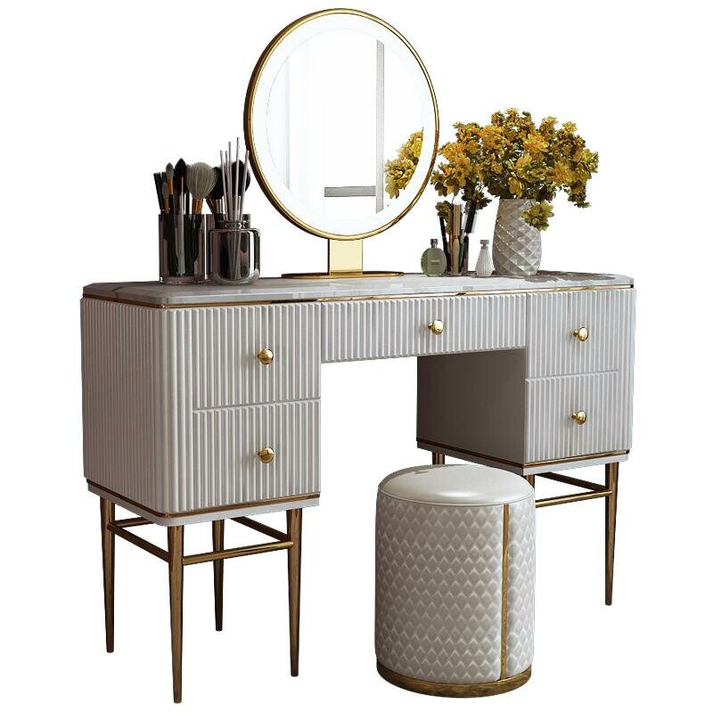 Schminktisch Spiegel Hocker Komplett Set Kommode Schlafzimmer 2tlg. Neu Konsole