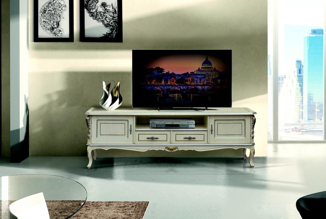 tv Lowboard rtv Luxus Schrank Tisch Wohnzimmer Holz Möbel Klassisches Low Side Board