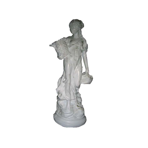 Frau mit Korb Deko Figur Statue Skulptur 64 cm Figuren Statuen Skulpturen R34