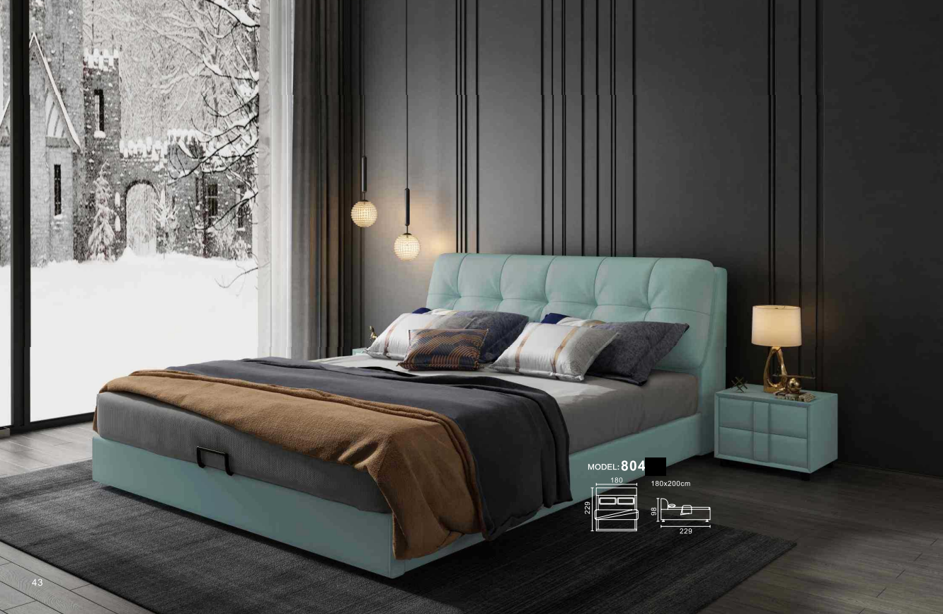 Bett Betten Holz Leder Polster Ehe Design Leder Hotel Boxspring Möbel