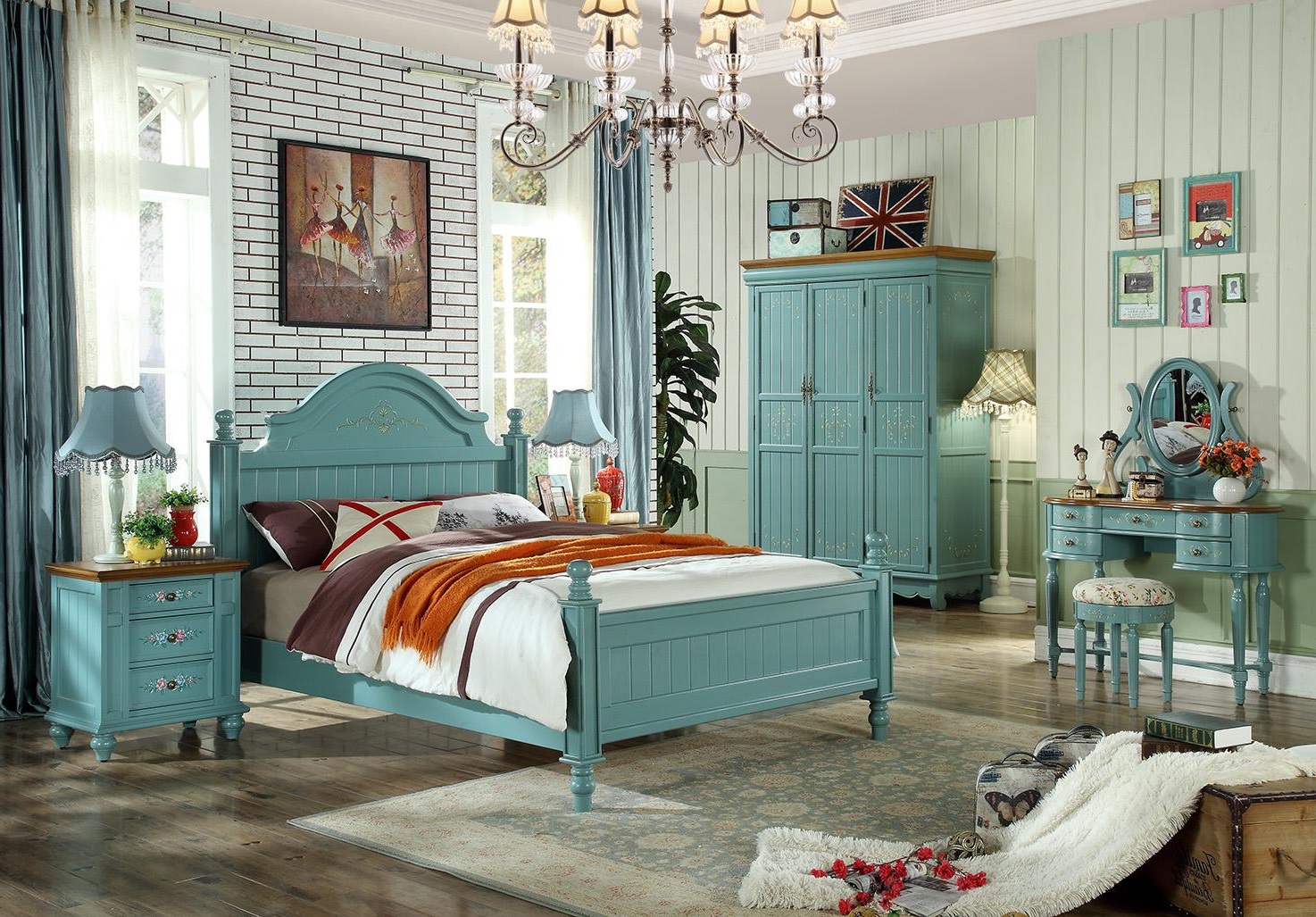 Hotel Polster Doppel Betten Amerikanisch Bix XXL Holz Textil Bett Edles Design