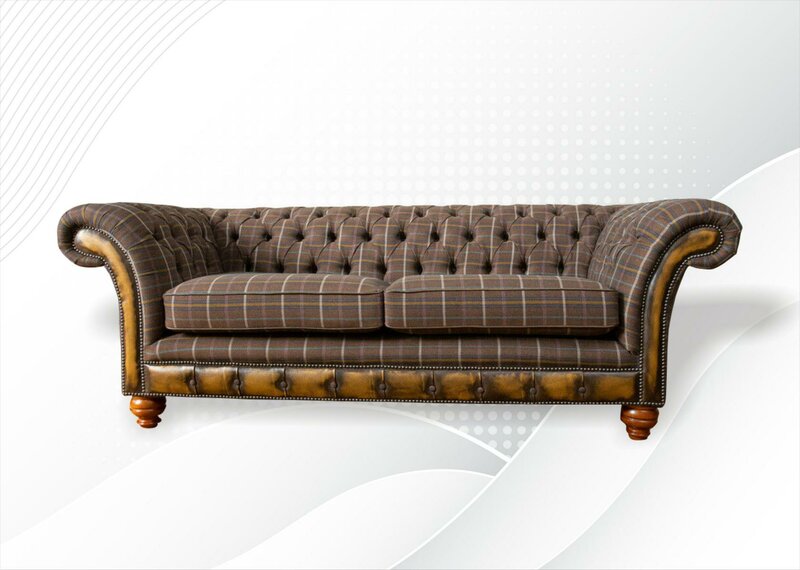 Chesterfield 3 Sitzer Braun Design Couchen Polster Sofas Neu Kreative