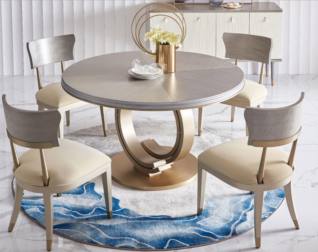 designer esstisch luxus esszimmer tische polster holz Edelstahl tisch Rund möbel