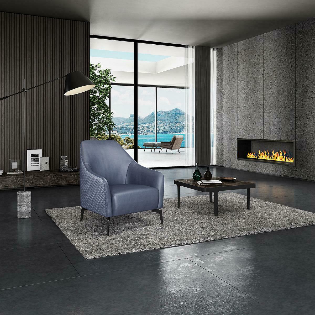 Moderner Design Sessel Leder Wohnzimmer Lounge Luxus Design Möbel Stühle Neu