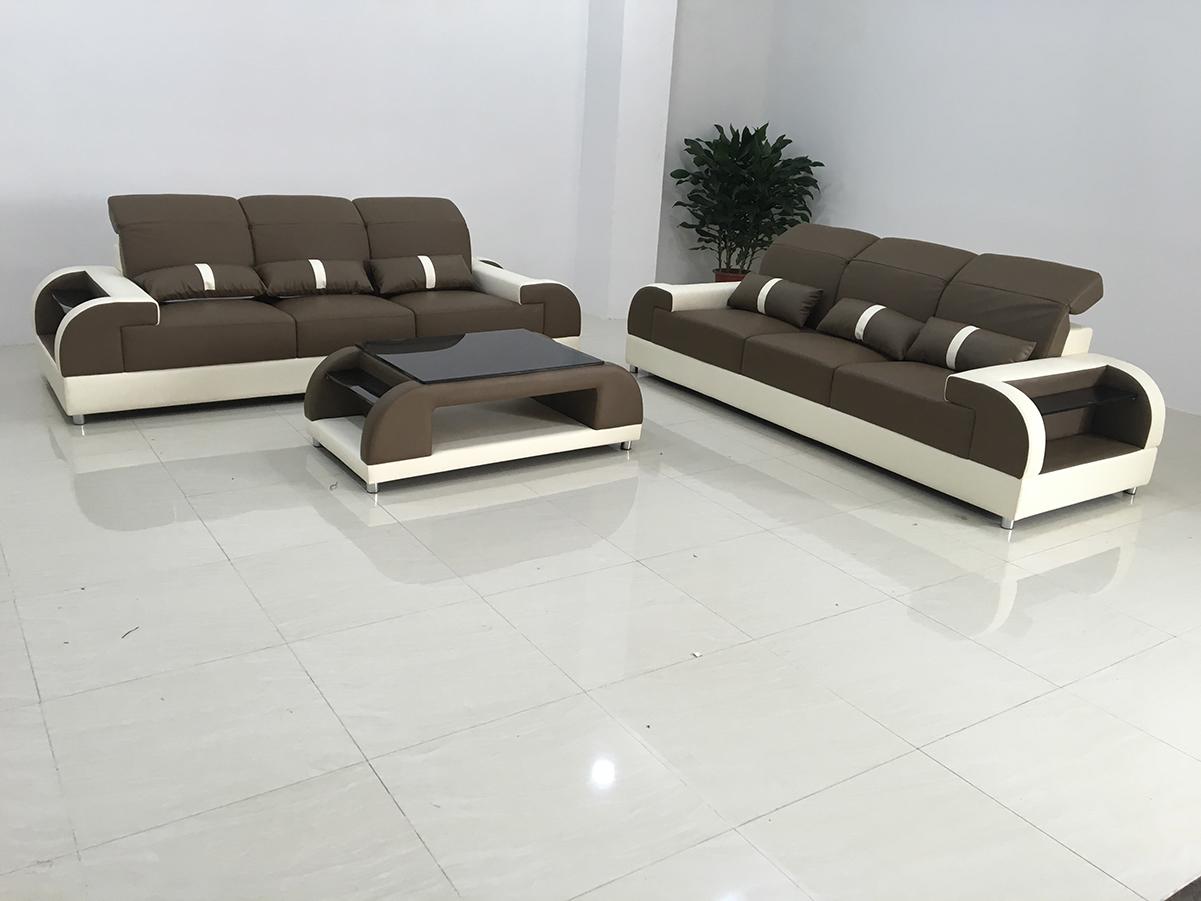 Designer Möbel Moderne 3+3 Sitz Sofagarnitur Set Couch Sitz Sofa Ledersofa Neu