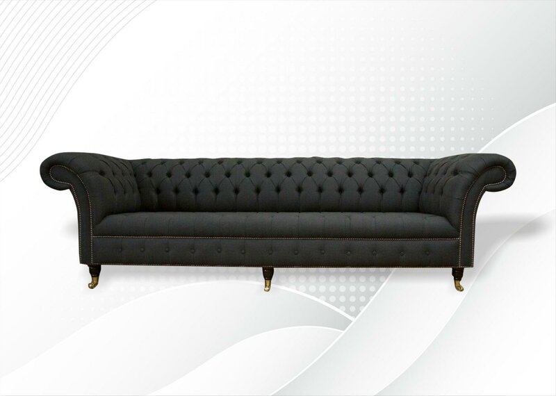 Klassische Chesterfield Sofa Couch Polster Sofas Couchen Textil Leder xxl big