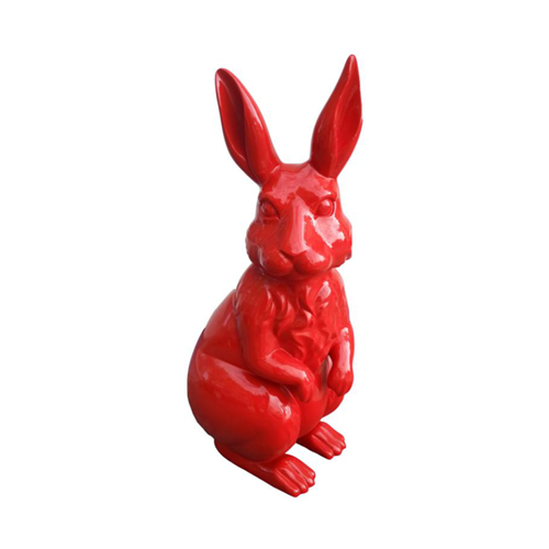 Garten Dekoration roter Hase Statue Figur Deko Statuen Gute Skulptur Figuren 220 cm Neu