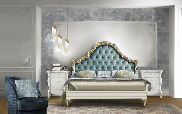 Bett Polster Design Luxus Doppel Hotel Betten Schlaf Zimmer Italienische