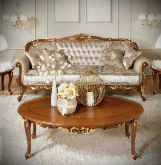 Couch Klassische Couchtisch Beistelltisch Sofa Wohnzimmer Tisch Möbel Holz Neu