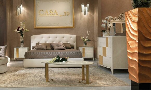 Bett + 2x Nachttisch 3 tlg Schlafzimmer Set Design Modern Luxus Klassische Möbel