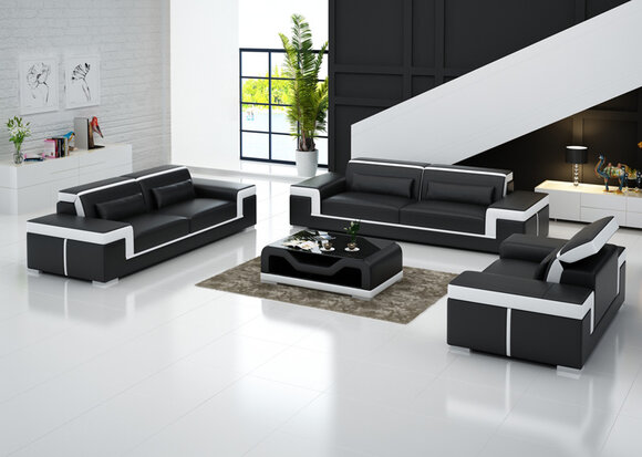 Ledersofa Sofagarnitur 32 Sitzer Set Garnitur Polstersofa Couch Designer Gruppe