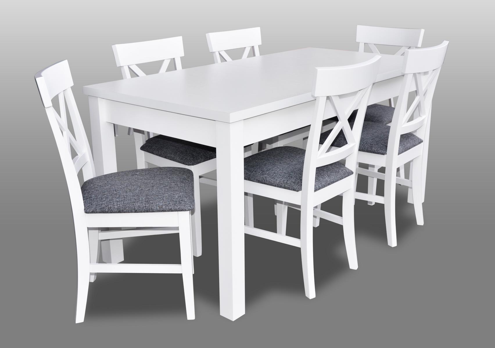 Modern Antik Stil Esszimmer Set Holz Metall Tisch Essgarnitur 6x Stühle Stuhl