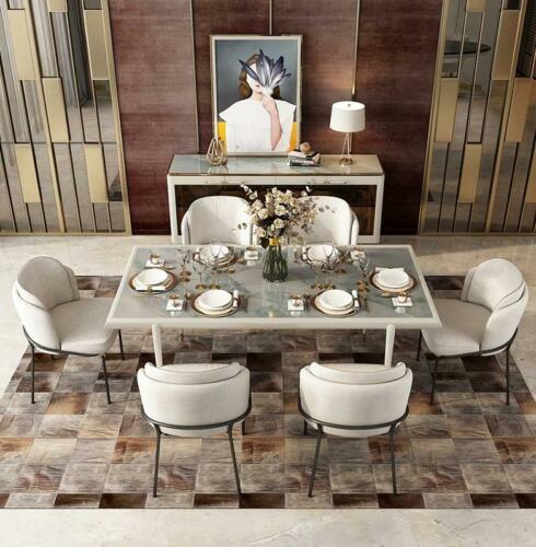 Komplett Set Esstisch 6x Stühle Set Ess Esszimmer Gruppe Holz Tisch Tische 7tlg