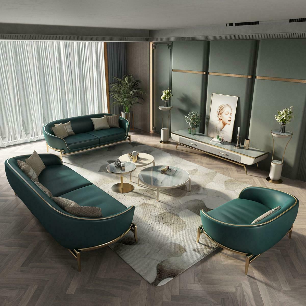 Sofagarnitur 321 Sitzer Set Design Polster Sofa Couchen Couch Modern Luxus Tisch