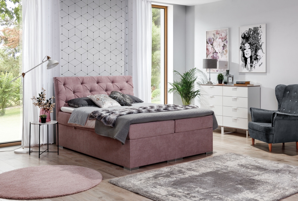 Chesterfield Bett Polsterbett Doppelbett Betten Big XXL Designer Luxus Bett Neu