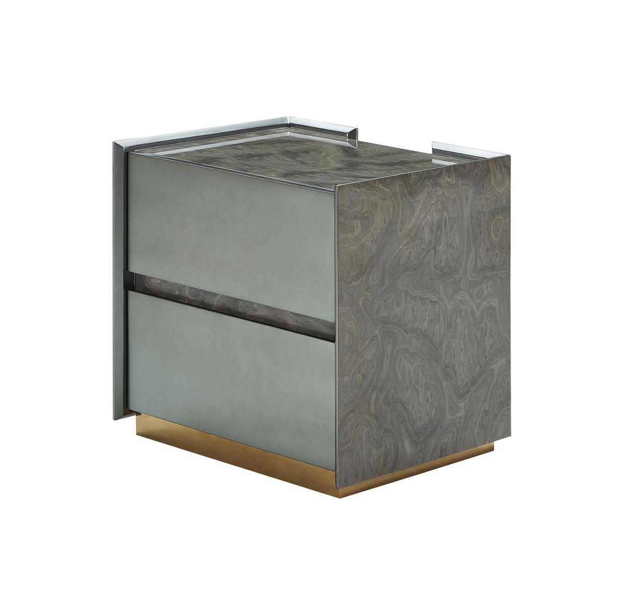 Nachttisch Schlafzimmer Neu Kreative Modern Design Möbel Holz Luxus Grau Marmor