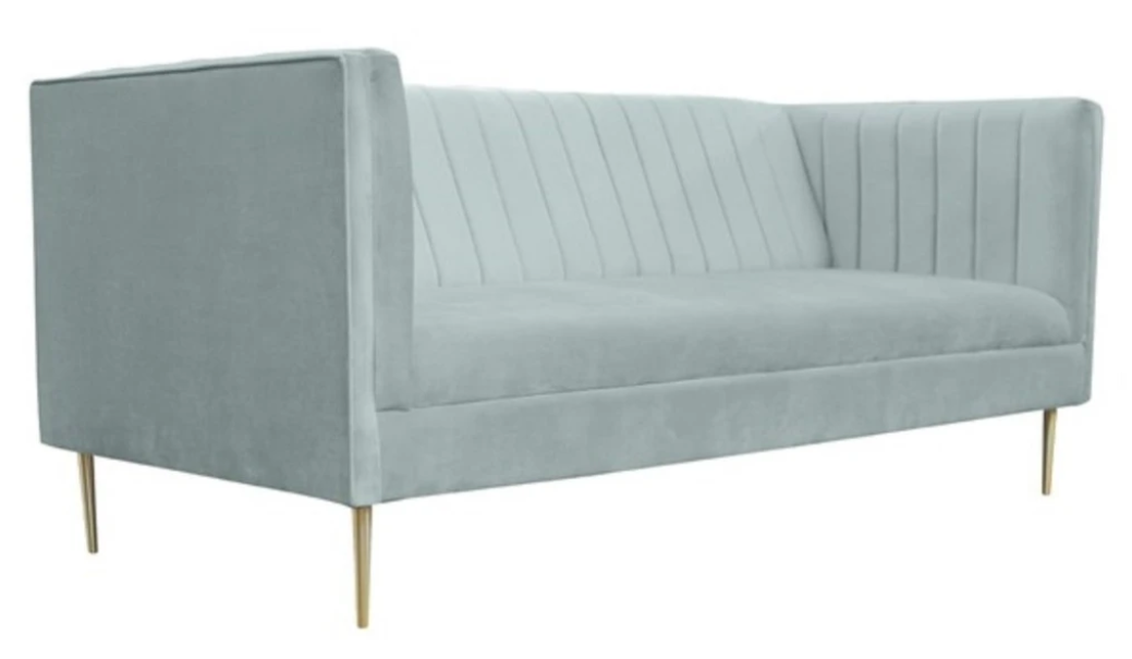 Dreisitzer Grüne Stoff Wohnzimmer Design Couchen Polster Sofa Sofas Neu Textil