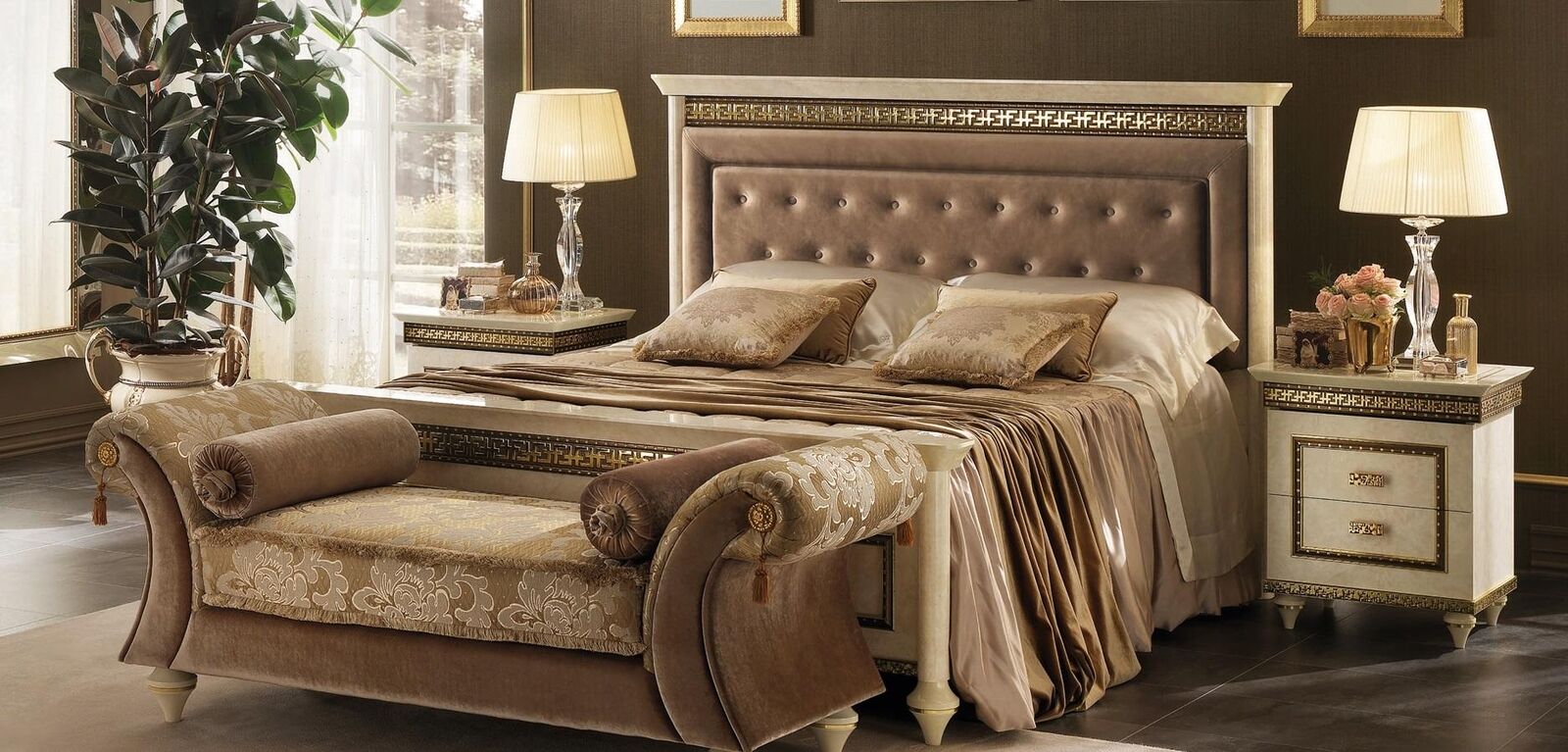 Klassisches Bett Barock Rokoko Hotel Betten Polsterbett Doppelbett arredoclassic