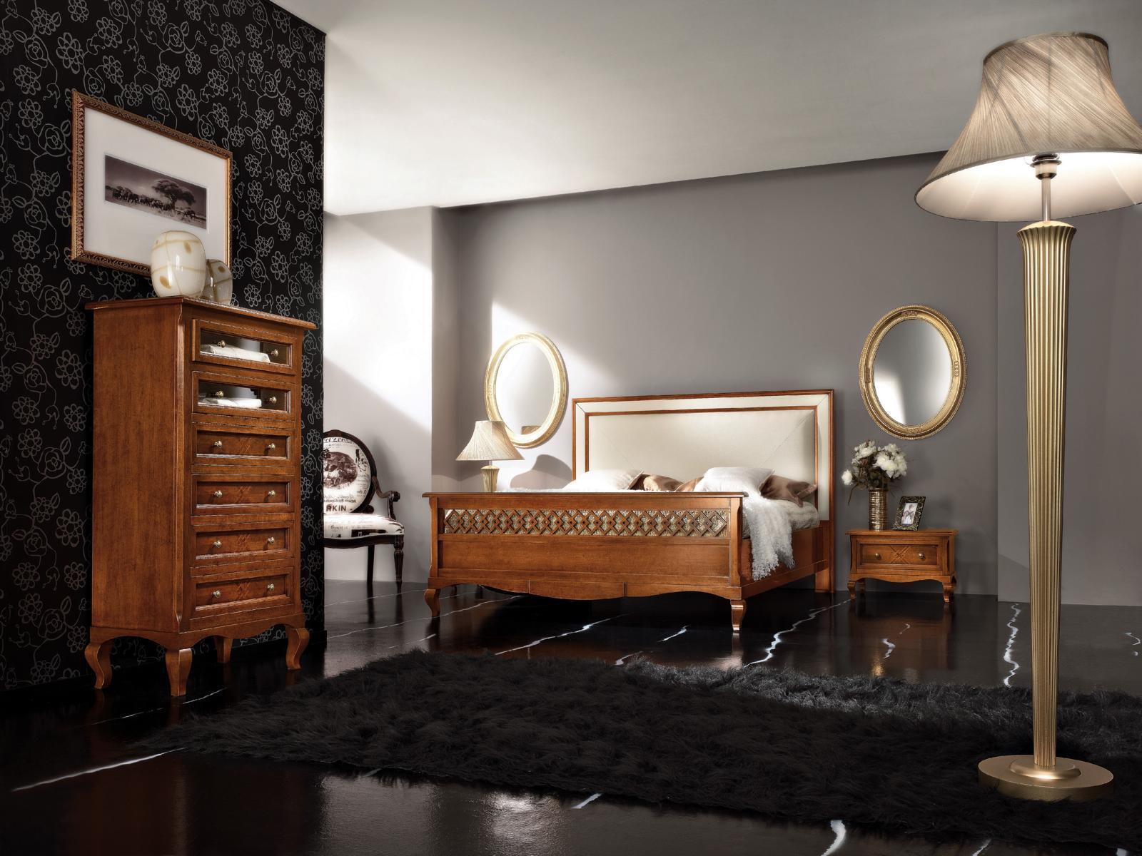 Design Klassische Luxus Möbel Modern Bett 2x Nachttisch 4tlg Schlafzimmer Set