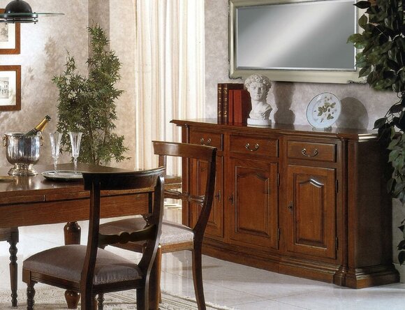 Kommode Anrichte Sideboard Braun Massiv Holz Schrank Möbel Kommoden Sideboards