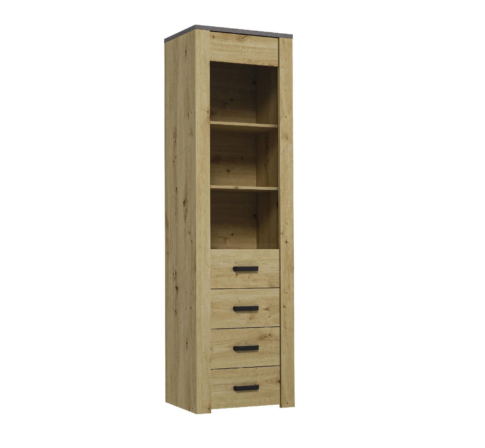 Esszimmerschrank Standvitrine Regal Vitrinen Vitrine XL-W1D Holz Modern Schrank