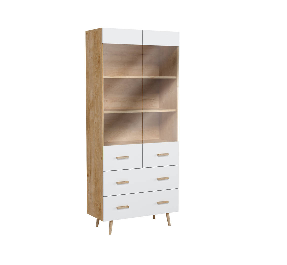 Moderne Schränke Schrank Schrankwand Bücherregal Regal Vitrine - Model Brillo