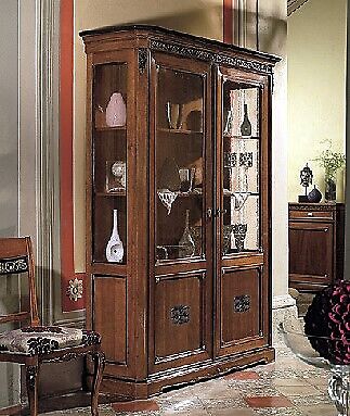 Vitrine Glas Design Schrank Holz Möbel Neu Vitrine Kommoden Vitrinen Kommode