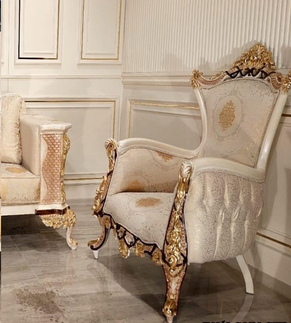 Ohrensessel Sessel Sitzer Luxus Design Polster Sofa Textil Barock Relax Stoff