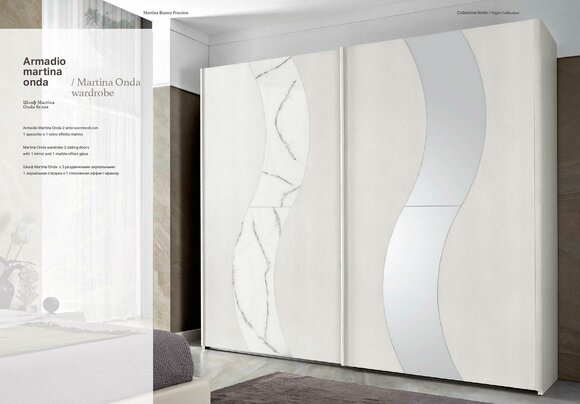 Kleiderschrank mit Schwebetüren Schlafzimmer Schrank Schränke Holz Design Modern