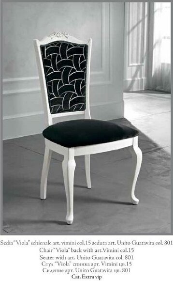 Stuhl Schwarz Klassischer Design Luxus Esszimmer Italienische Möbel Bizzotto Neu