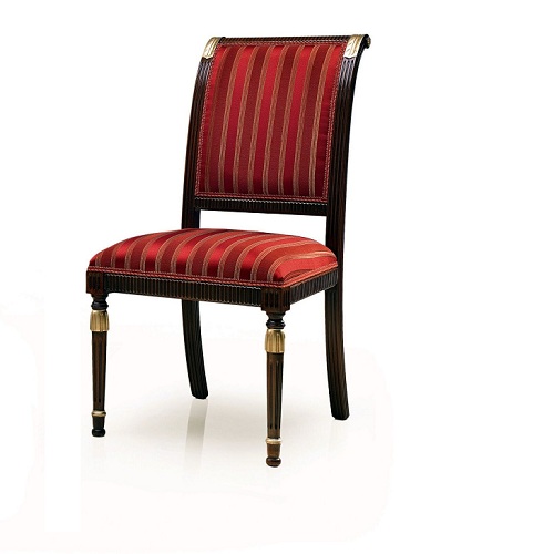 Stuhl Sitz Polster Stuhl Italien Luxus Esszimmer Stühle Textil Holz 1x Lehnstuhl