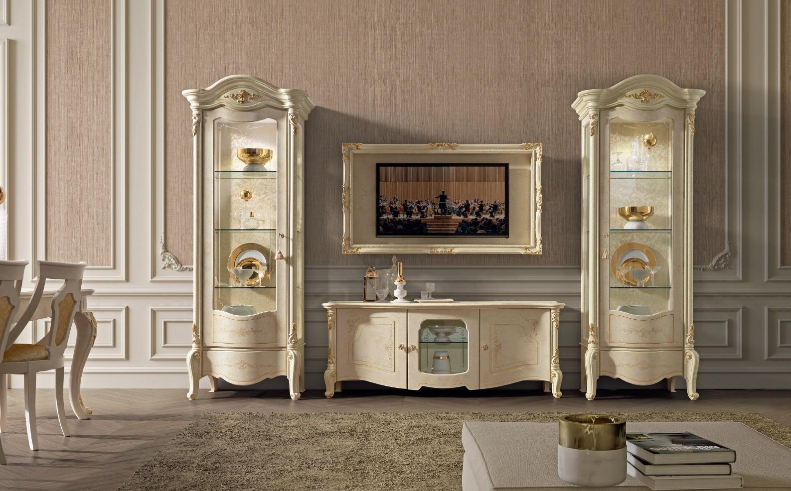 Vitrine Glas Schrank Vitrinen Wohnzimmer Schau Schränke Italienische Möbel NEU