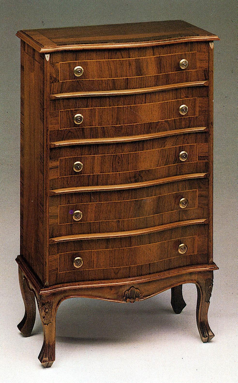 Moderne Kommode in Braun - 5 Schubladen Schlafzimmer Schrank vielseitig Neu
