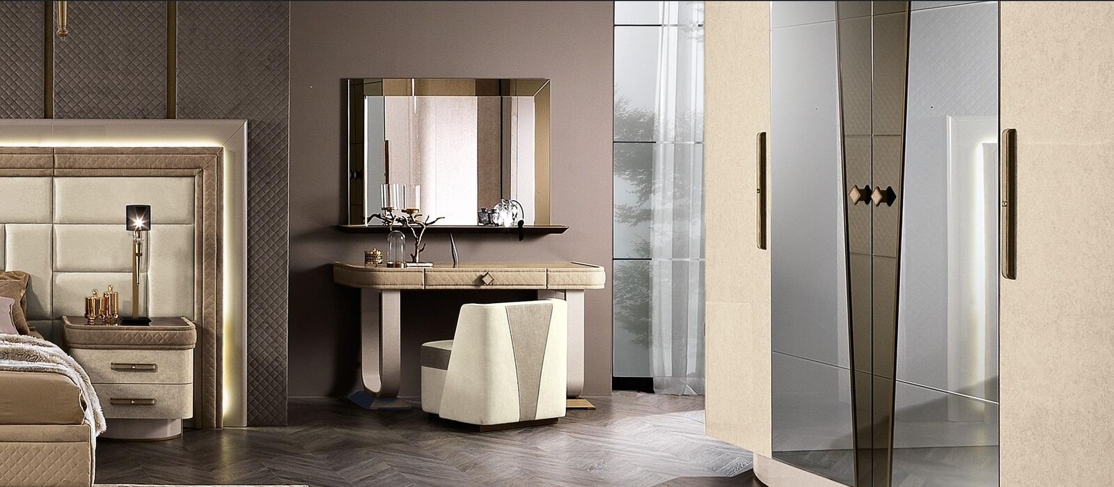Schminktisch Schlafzimmer Hocker Set Kommode Tisch Modern Konsole Spiegel