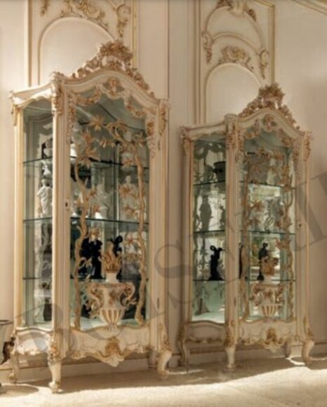 Vitrinen Glas Schrank Schränke Regal Holz Vitrine Design Modern Wohnzimmer Neu