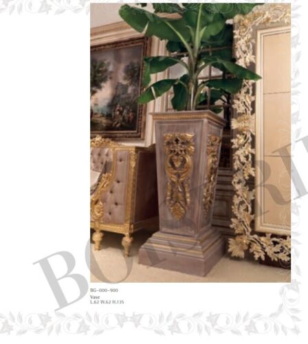 Vasen Blumen Ständer Vase Ständer Massiv Holz Barock Rokoko Italienisches Design