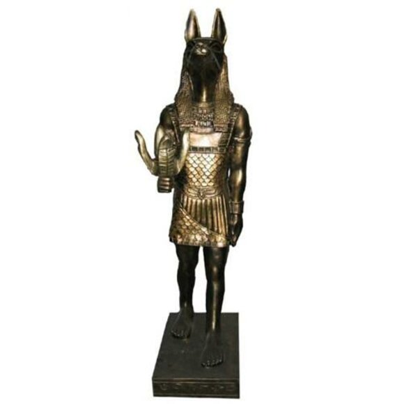 Ägyptische Figur Schakal Anubis Neu Kunststoff Groß god of death Statue 100 cm