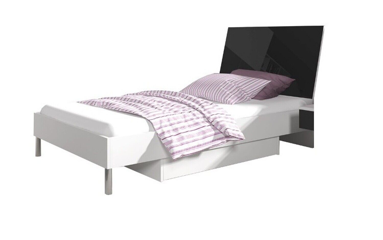 Kinderzimmer Bett Einzelbett Jugendzimmer Schwarz Holz Schlafzimmer Betten Neu