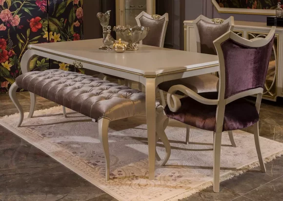 Luxus Esszimmer Esstisch Stuhl Set Gruppe Garnitur Tisch Garnitur 5tlg.