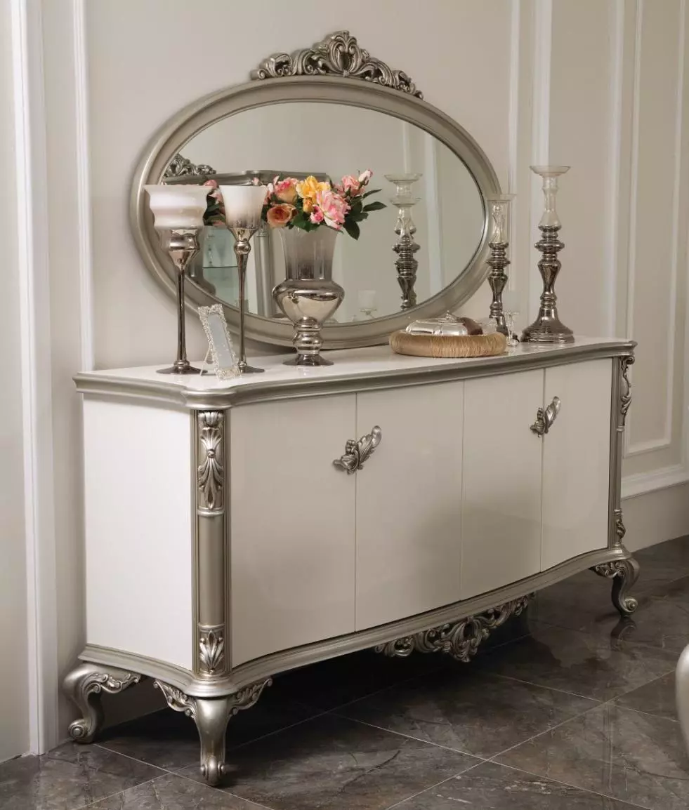 Luxus Kommode Spiegel Gruppe Holz Konsole Sideboard Schubladen Konsolen