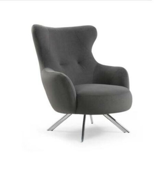 Sessel Ohrensessel Luxus 1 Sitzer Einsitzer Polster Sitz Designer Stoff Modern