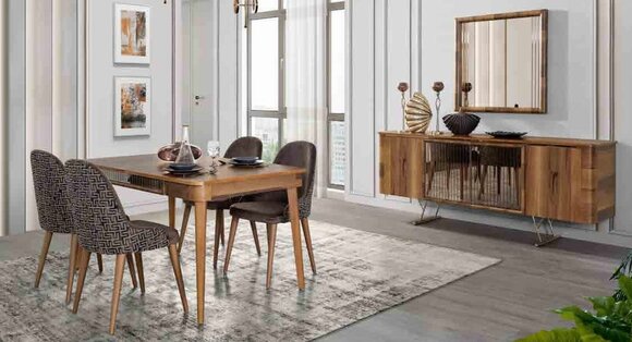 Komplett Sets Esszimmer Set Esstisch 6x Stuhl Garnitur Tisch Gruppe 7tlg. Sets