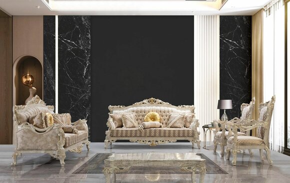 Sofagarnitur Sofa Couch Sofas Couchen Klassische Möbel 5tlg. Garnitur Möbel