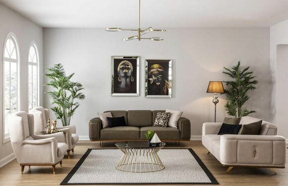 Sofagarnitur Couch Sofa Set 4tlg. Garnitur Sofas Couchen Möbel Einrichtung
