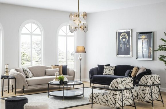 Sofagarnitur 3+3+1+1 Sitz Set Design Sofas Polster Couchen Modern Sofa Neu