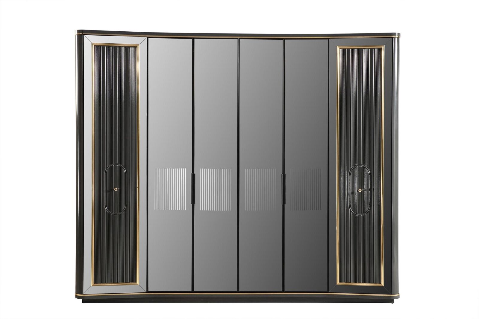 Grauer Luxus Schrank Schlafzimmer Möbel Schränke Kleiderschrank Holz