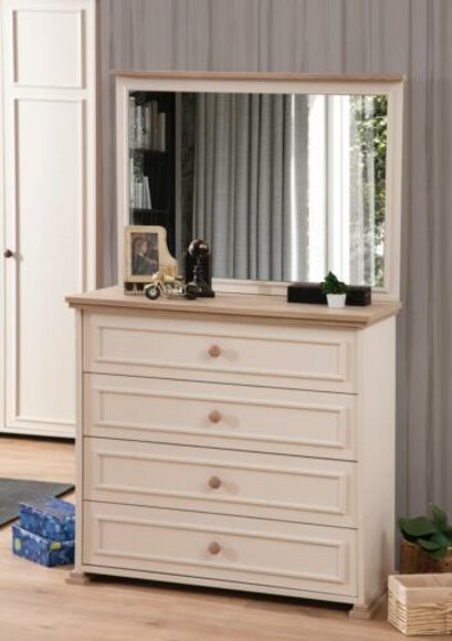 Kommode mit Spiegel Luxus Konsole Kommoden Schlafzimmer Kinderzimmer