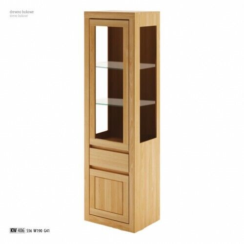 Glasvitrine Holzschrank Wohnzimmer Kleiderschrank handgefertigt Massivholz