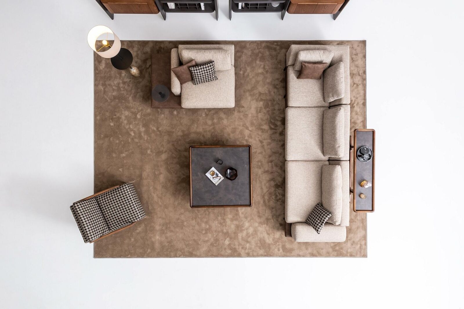 Sofa Set Wohnlandschaft Ecksofa Garnitur Stoffgarnitur Textil Sofas