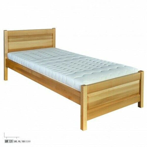 Holzbett Echtes Holz Bett Betten 100x200 Stil Massive Möbel Schlafzimmer Hotel